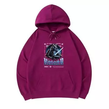 300 GSM Men s Cotton Hoodies Katana Print Premium Cotton Sweatshirt XS армия зеленый