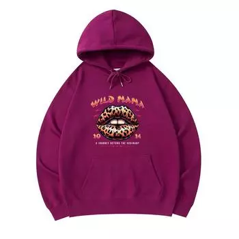 300 GSM Men s Cotton Hoodies Lips skin cheetah Print Premium Cotton Sweatshirt XS армия зеленый