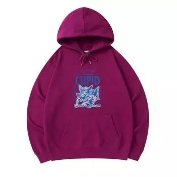 300 GSM Men s Cotton Hoodies Love is in the air thanks to cupid Print Premium Cotton Sweatshirt XS армия зеленый