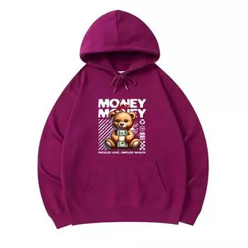 300 GSM Men s Cotton Hoodies Love Money Print Premium Cotton Sweatshirt XS армия зеленый