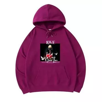 300 GSM Men s Cotton Hoodies Lures Into Love Print Premium Cotton Sweatshirt XS армия зеленый