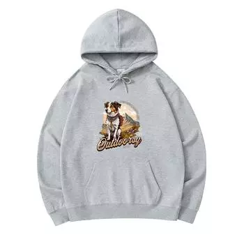 300 GSM Men s Cotton Hoodies Outdoorsy Pet Gear Supplies Print Premium Cotton Sweatshirt XS армия зеленый
