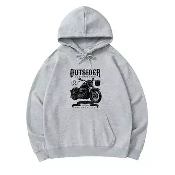 300 GSM Men s Cotton Hoodies Outsider Customworks Print Premium Cotton Sweatshirt XS армия зеленый