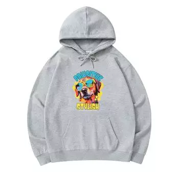 300 GSM Men s Cotton Hoodies Pawsitive Stylish Print Premium Cotton Sweatshirt XS армия зеленый