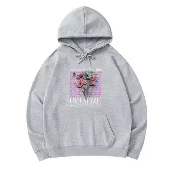 300 GSM Men s Cotton Hoodies Petalize Print Premium Cotton Sweatshirt XS армия зеленый