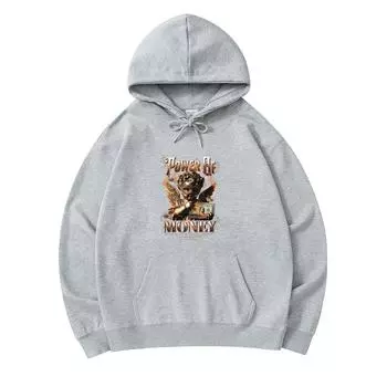 300 GSM Men s Cotton Hoodies Power Of Money Print Premium Cotton Sweatshirt XS армия зеленый