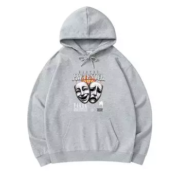 300 GSM Men s Cotton Hoodies Pretender Print Premium Cotton Sweatshirt XS армия зеленый