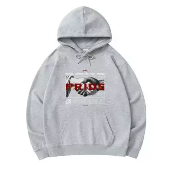 300 GSM Men s Cotton Hoodies Pride Print Premium Cotton Sweatshirt XS армия зеленый