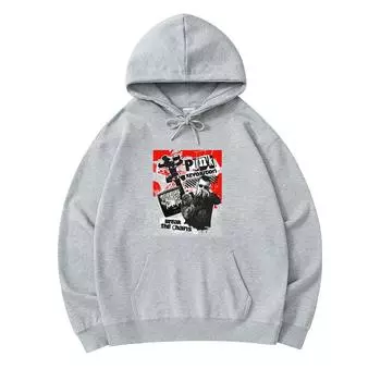 300 GSM Men s Cotton Hoodies Punk Revolution Print Premium Cotton Sweatshirt XS армия зеленый