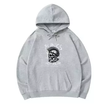 300 GSM Men s Cotton Hoodies Punks Not Dead Print Premium Cotton Sweatshirt XS армия зеленый