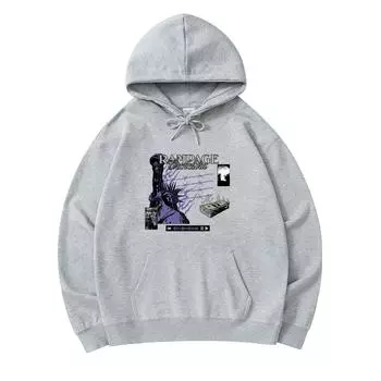 300 GSM Men s Cotton Hoodies Rampage Orchestra Print Premium Cotton Sweatshirt XS армия зеленый