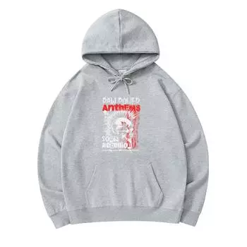 300 GSM Men s Cotton Hoodies Raw Power Anthems Print Premium Cotton Sweatshirt XS армия зеленый