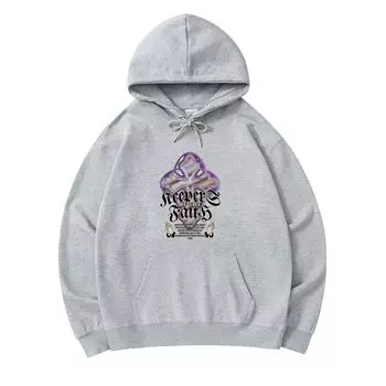 300 GSM Men s Cotton Hoodies Retro Cross Graphic Print Premium Cotton Sweatshirt XS армия зеленый