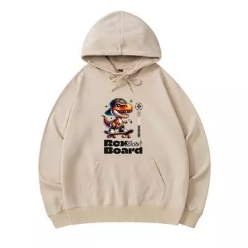 300 GSM Men s Cotton Hoodies Rex Streetwear Print Premium Cotton Sweatshirt XS армия зеленый