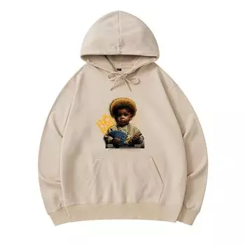 300 GSM Men s Cotton Hoodies Rich Baby Print Premium Cotton Sweatshirt XS армия зеленый