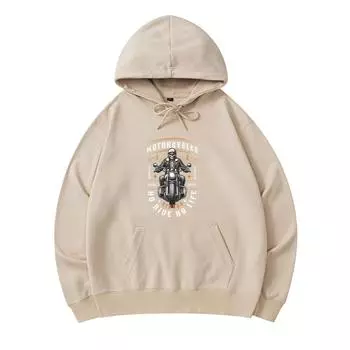 300 GSM Men s Cotton Hoodies Riders motorcycles no ride no life Print Premium Cotton Sweatshirt XS армия зеленый