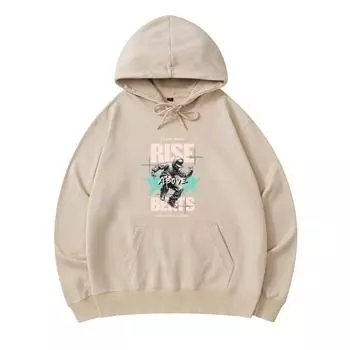 300 GSM Men s Cotton Hoodies Rise Above Beats Print Premium Cotton Sweatshirt XS армия зеленый