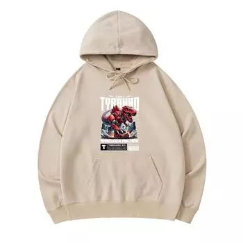 300 GSM Men s Cotton Hoodies Robot Tyranno Shredder Machine Print Premium Cotton Sweatshirt XS армия зеленый