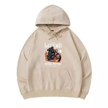 300 GSM Men s Cotton Hoodies Royal Motor Print Premium Cotton Sweatshirt XS армия зеленый