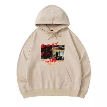 300 GSM Men s Cotton Hoodies Ruthless Ambition Print Premium Cotton Sweatshirt XS армия зеленый