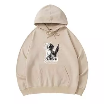 300 GSM Men s Cotton Hoodies Sacred Prayer Print Premium Cotton Sweatshirt XS армия зеленый