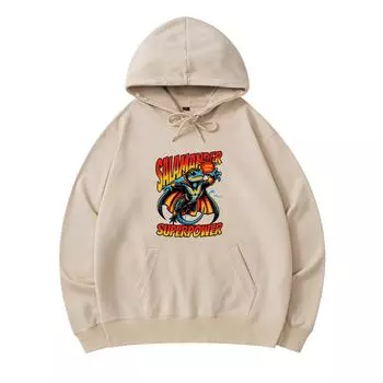 300 GSM Men s Cotton Hoodies Salamander Exotic Superpower Hero Funny Animals Print Premium Cotton Sweatshirt XS армия зеленый