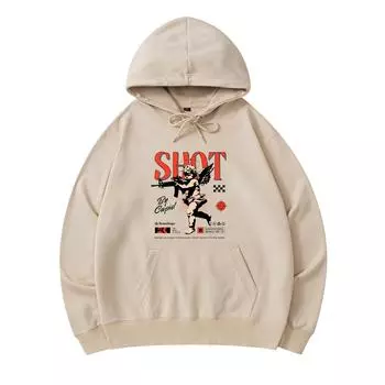 300 GSM Men s Cotton Hoodies Shot By Cupid Print Premium Cotton Sweatshirt XS армия зеленый