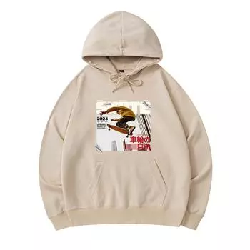 300 GSM Men s Cotton Hoodies Skate Print Premium Cotton Sweatshirt XS армия зеленый