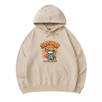 300 GSM Men s Cotton Hoodies Slothman Zenith Print Premium Cotton Sweatshirt XS армия зеленый