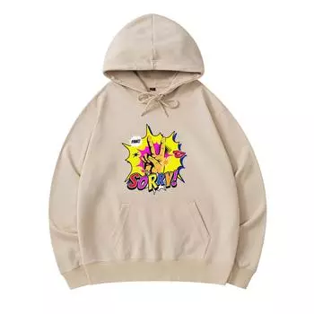 300 GSM Men s Cotton Hoodies Sorry! Print Premium Cotton Sweatshirt XS армия зеленый