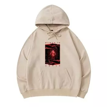 300 GSM Men s Cotton Hoodies Space Graphic Print Premium Cotton Sweatshirt XS армия зеленый