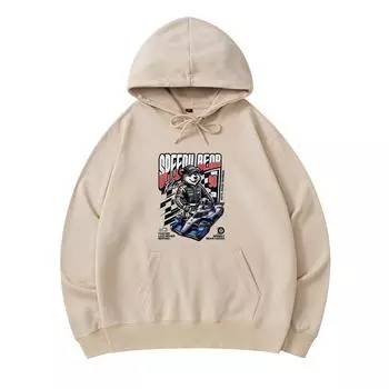 300 GSM Men s Cotton Hoodies Speedy Bear Racer Print Premium Cotton Sweatshirt XS армия зеленый