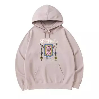 300 GSM Men s Cotton Hoodies Spiritual Print Premium Cotton Sweatshirt XS армия зеленый