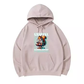 300 GSM Men s Cotton Hoodies Squirrel Gaming Expert Print Premium Cotton Sweatshirt XS армия зеленый