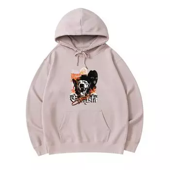 300 GSM Men s Cotton Hoodies Street Gangsta Print Premium Cotton Sweatshirt XS армия зеленый