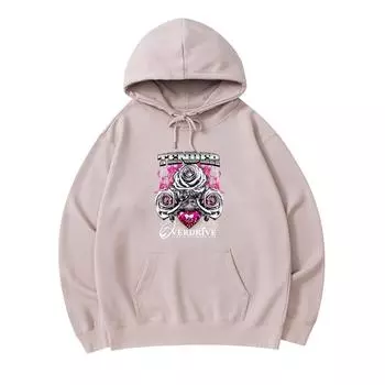 300 GSM Men s Cotton Hoodies Streetwear Silver Rose Print Premium Cotton Sweatshirt XS армия зеленый