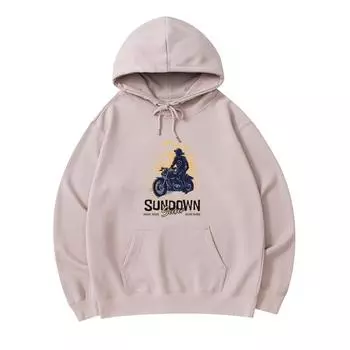 300 GSM Men s Cotton Hoodies Sundown Seeker Print Premium Cotton Sweatshirt XS армия зеленый