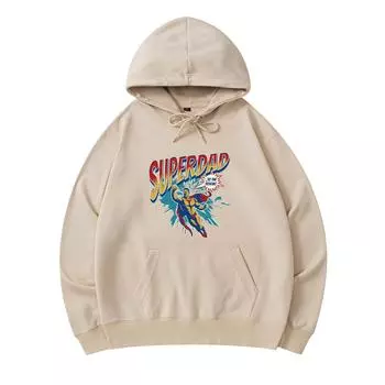 300 GSM Men s Cotton Hoodies SUPERDAD TO THE RESCUE Print Premium Cotton Sweatshirt XS армия зеленый