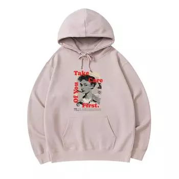 300 GSM Men s Cotton Hoodies Take Care Of You First Print Premium Cotton Sweatshirt XS армия зеленый