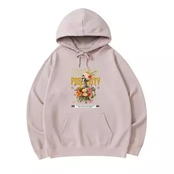 300 GSM Men s Cotton Hoodies The Power of Positivity Print Premium Cotton Sweatshirt XS армия зеленый