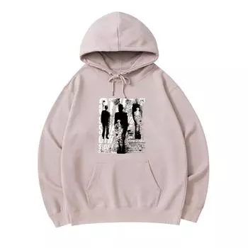 300 GSM Men s Cotton Hoodies THE OTHER SIDE Print Premium Cotton Sweatshirt XS армия зеленый