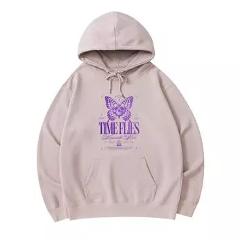 300 GSM Men s Cotton Hoodies Time Flies – Memento Mori Streetwear Design Print Premium Cotton Sweatshirt XS армия зеленый