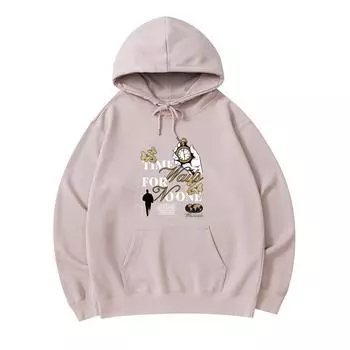 300 GSM Men s Cotton Hoodies Time Waits For No One Print Premium Cotton Sweatshirt XS армия зеленый