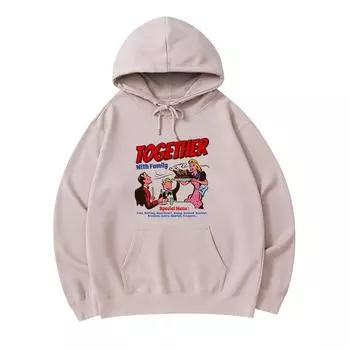 300 GSM Men s Cotton Hoodies Together with Family Print Premium Cotton Sweatshirt XS армия зеленый