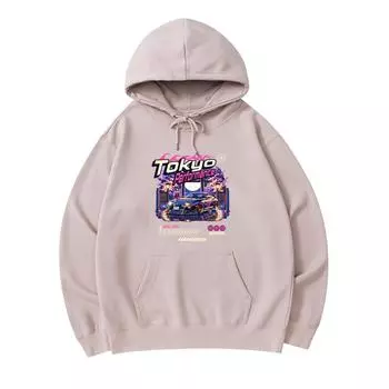 300 GSM Men s Cotton Hoodies Tokyo Performance Print Premium Cotton Sweatshirt XS армия зеленый