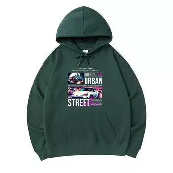 300 GSM Men s Cotton Hoodies Urban Street Culture Print Premium Cotton Sweatshirt XS армия зеленый