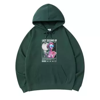 300 GSM Men s Cotton Hoodies Urban Streetwear Statue Print Premium Cotton Sweatshirt XS армия зеленый