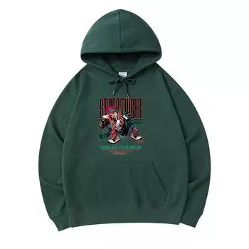 300 GSM Men s Cotton Hoodies Urban Girl Streetwear Pride Graffiti Hip Hop Y2K Print Premium Cotton Sweatshirt XS армия зеленый