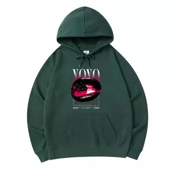 300 GSM Men s Cotton Hoodies Xoxo Print Premium Cotton Sweatshirt XS армия зеленый