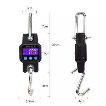 300 кг/50 г Bluetooth крановые весы перезаряжаемые цифровые подвесные весы с крюком электронные весы USB нержавеющая сталь тяжелые весы чёрный